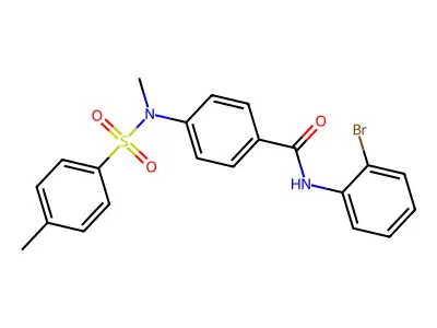 N-(2-bromophenyl)-4-[methyl-(4-methylphenyl)sulfonylamino]benzamide structure