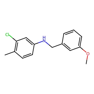 3-chloro-N-[(3-methoxyphenyl)methyl]-4-methylaniline structure