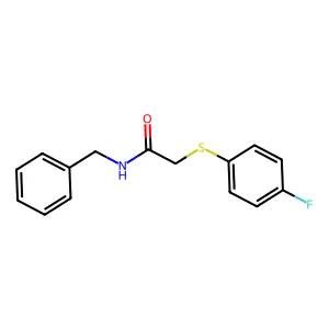 N-benzyl-2-(4-fluorophenyl)sulfanylacetamide structure