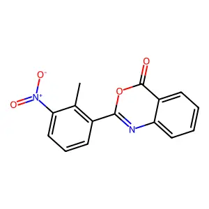 2-(2-methyl-3-nitrophenyl)-4H-3,1-benzoxazin-4-one structure