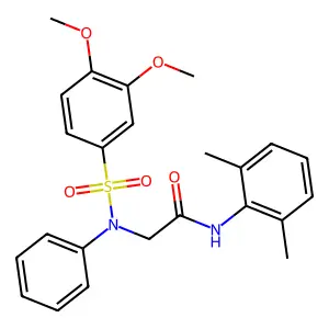 2-(N-(3,4-dimethoxyphenyl)sulfonylanilino)-N-(2,6-dimethylphenyl)acetamide structure