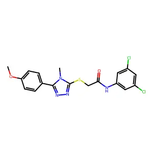 N-(3,5-dichlorophenyl)-2-[[5-(4-methoxyphenyl)-4-methyl-1,2,4-triazol-3-yl]sulfanyl]acetamide structure
