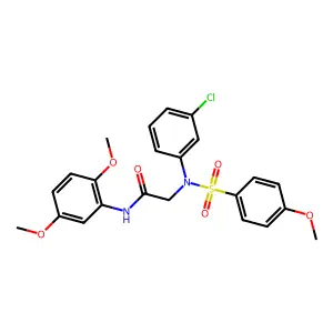 2-(3-chloro-N-(4-methoxyphenyl)sulfonylanilino)-N-(2,5-dimethoxyphenyl)acetamide structure
