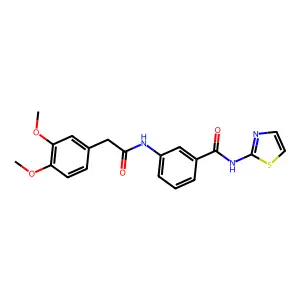 3-{[(3,4-dimethoxyphenyl)acetyl]amino}-N-(1,3-thiazol-2-yl)benzamide structure