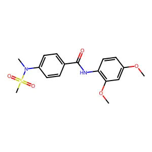 N-(2,4-dimethoxyphenyl)-4-[methyl(methylsulfonyl)amino]benzamide structure