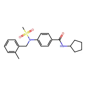 N-cyclopentyl-4-[(2-methylbenzyl)(methylsulfonyl)amino]benzamide structure