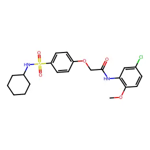 N-(5-chloro-2-methoxyphenyl)-2-[4-(cyclohexylsulfamoyl)phenoxy]acetamide structure