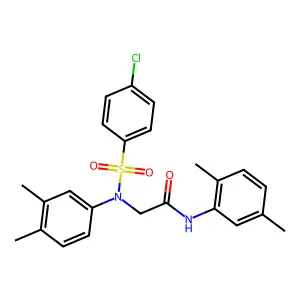 2-(N-(4-chlorophenyl)sulfonyl-3,4-dimethylanilino)-N-(2,5-dimethylphenyl)acetamide structure