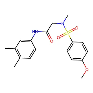 N-(3,4-dimethylphenyl)-2-[(4-methoxyphenyl)sulfonyl-methylamino]acetamide structure
