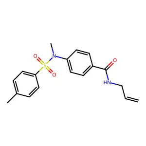 4-[methyl-(4-methylphenyl)sulfonylamino]-N-prop-2-enylbenzamide structure