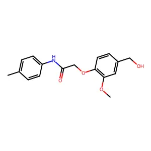 2-[4-(hydroxymethyl)-2-methoxyphenoxy]-N-(4-methylphenyl)acetamide structure