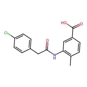 3-{[(4-Chlorophenyl)acetyl]amino}-4-methylbenzoic acid structure