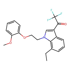 1-[7-Ethyl-1-[2-(2-methoxyphenoxy)ethyl]indol-3-yl]-2,2,2-trifluoroethanone structure