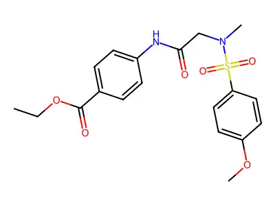 ethyl 4-({N-[(4-methoxyphenyl)sulfonyl]-N-methylglycyl}amino)benzoate structure