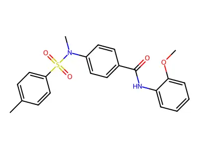 N-(2-methoxyphenyl)-4-[methyl-(4-methylphenyl)sulfonylamino]benzamide structure