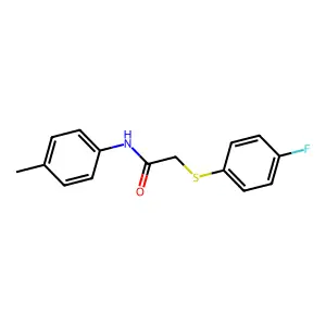 2-[(4-fluorophenyl)sulfanyl]-N-(4-methylphenyl)acetamide structure