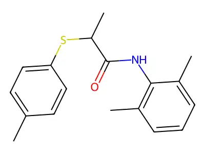 N-(2,6-dimethylphenyl)-2-(4-methylphenyl)sulfanylpropanamide structure