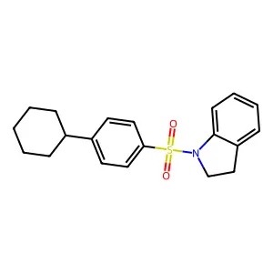 [(4-Cyclohexylphenyl)sulfonyl]indoline structure