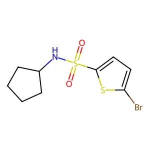5-bromo-N-cyclopentyl-2-thiophenesulfonamide structure