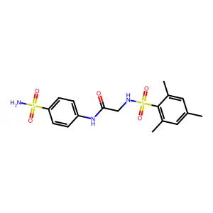 N-(4-sulfamoylphenyl)-2-[(2,4,6-trimethylphenyl)sulfonylamino]acetamide structure