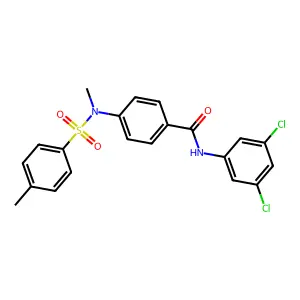 N-(3,5-dichlorophenyl)-4-[methyl-(4-methylphenyl)sulfonylamino]benzamide structure