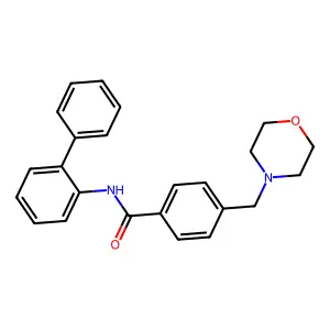4-(morpholin-4-ylmethyl)-N-(2-phenylphenyl)benzamide structure