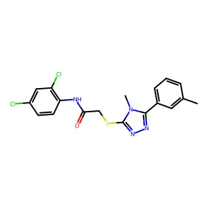 N-(2,4-dichlorophenyl)-2-{[4-methyl-5-(3-methylphenyl)-4H-1,2,4-triazol-3-yl]sulfanyl}acetamide structure