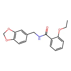 N-(1,3-benzodioxol-5-ylmethyl)-2-ethoxybenzamide structure