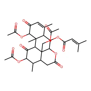 Senecioyloxychaparrinone triacetate structure