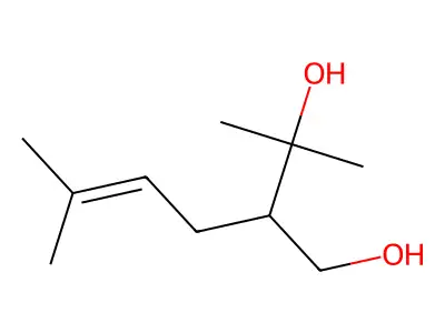 3-Methyl-2-(3-methylbut-2-enyl)butane-1,3-diol structure