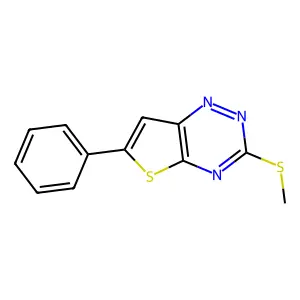 3-(Methylsulfanyl)-6-phenylthieno[2,3-e][1,2,4]triazine structure
