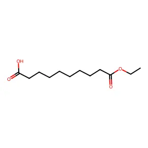 Decanedioic acid, 1-ethyl ester structure