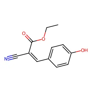 Ethyl 2-cyano-3-(4-hydroxyphenyl)acrylate structure