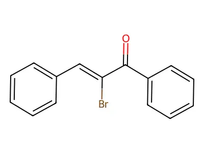 2-Bromo-1,3-diphenylprop-2-en-1-one structure