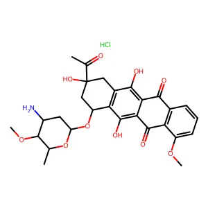 4'-epi-4'-O-Methyldaunorubicin hydrochloride structure