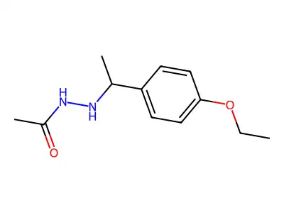 Hydrazine, 1-acetyl-2-(p-ethoxy-alpha-methylbenzyl)- structure