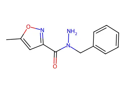 Hydrazine, 1-benzyl-1-(5-methyl-3-isoxazolylcarbonyl)- structure