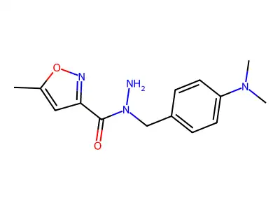Hydrazine, 1-(4-dimethylaminobenzyl)-1-(5-methyl-3-isoxazolylcarbonyl)- structure