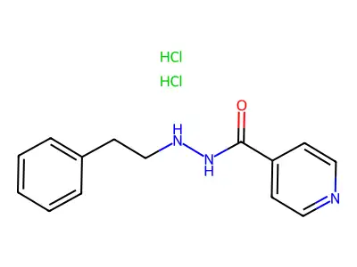 Hydrazine, 1-isonicotinoyl-2-phenethyl-, dihydrochloride structure
