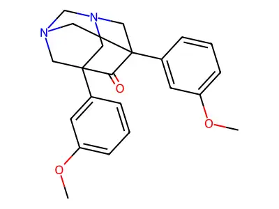 3,7-Diazaadamantan-9-one, 1,5-bis(m-methoxyphenyl)- structure
