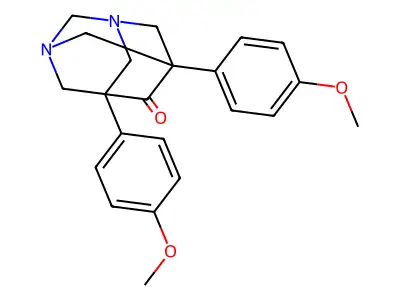 3,7-DIAZAADAMANTAN-9-ONE, 1,5-BIS(p-METHOXYPHENYL)- structure