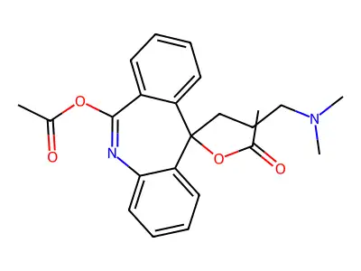 Dibenz(b,e)azepine, 6,11-diacetoxy-11-(3-dimethylaminopropyl)- structure