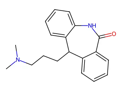 5,6-Dihydro-11-(3-dimethylaminopropyl)-6-dibenz(b,e)azepinone structure
