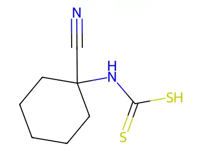 1-Cyclohexanecarbamic acid, 1-cyanodithio- structure