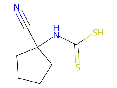 Cyclopentanecarbamic acid, 1-cyanodithio- structure