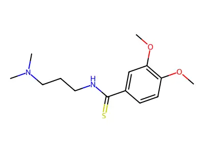 Benzamide, 3,4-dimethoxy-N-(3-dimethylaminopropyl)thio- structure