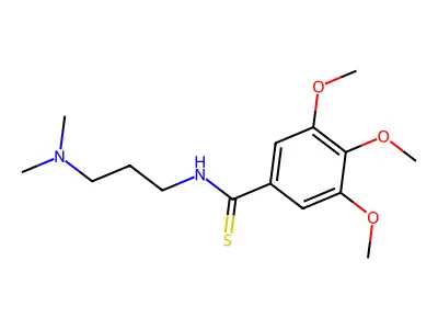 Benzamide, N-(3-dimethylaminopropyl)-3,4,5-trimethoxythio- structure