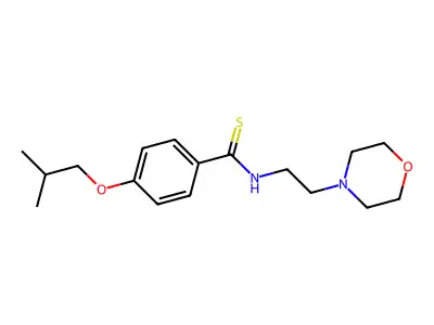 Benzamide, p-isobutoxy-N-(2-morpholinoethyl)thio- structure