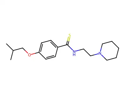 BENZAMIDE, p-ISOBUTOXY-N-(2-PIPERIDINOETHYL)THIO- structure