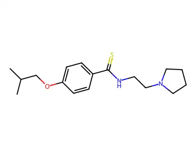 Benzamide, p-isobutoxy-N-(2-pyrrolidinylethyl)thio- structure